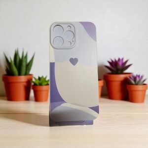 Modern Abstract Purple Gray iPhone Case‎ Protective Phone Cover
